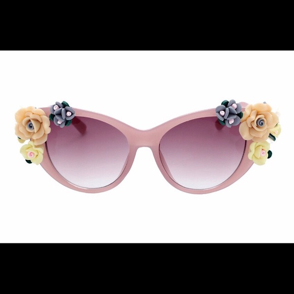 NEW Pink Floral Sunglasses - Picture 2 of 5